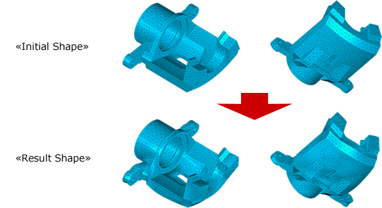 Initial Shape and Optimization Result Shape