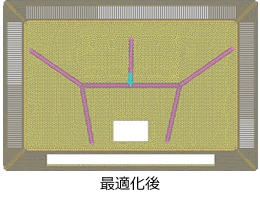 ゲート位置：最適化後