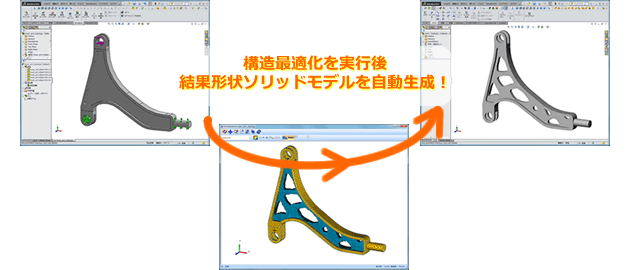 最適化解析からソリッドモデル生成