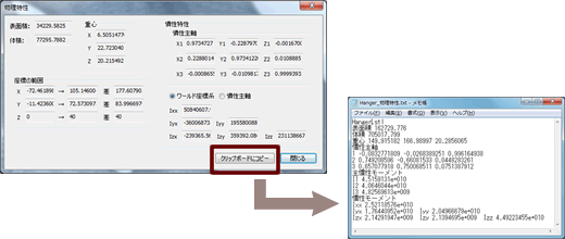 物理特性の表示