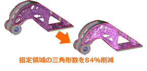 指定領域の三角形数を84％削減