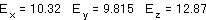 Ex=10.32　Ey=9.815　Ez=12.87