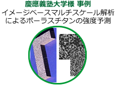 慶應義塾大学様 事例 イメージベースマルチスケール解析によるポーラスチタンの強度予測