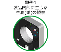 事例4 製品内部に生じる空洞(巣)の観察